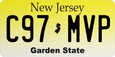 NJ license plate C97MVP