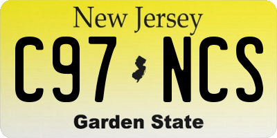 NJ license plate C97NCS