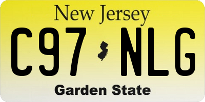 NJ license plate C97NLG