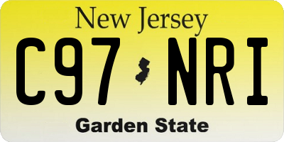 NJ license plate C97NRI