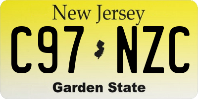NJ license plate C97NZC
