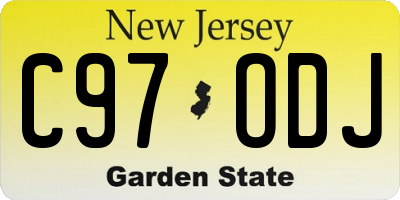NJ license plate C97ODJ