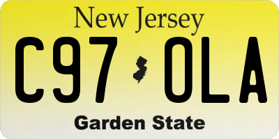NJ license plate C97OLA