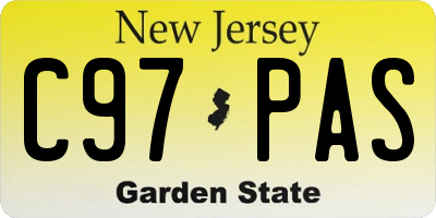 NJ license plate C97PAS