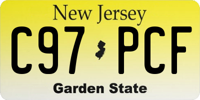 NJ license plate C97PCF