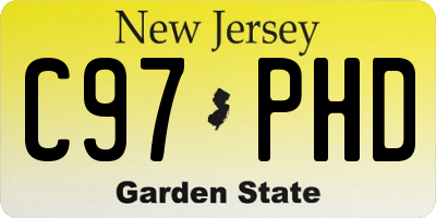NJ license plate C97PHD