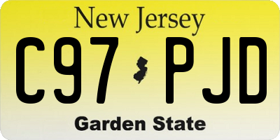 NJ license plate C97PJD