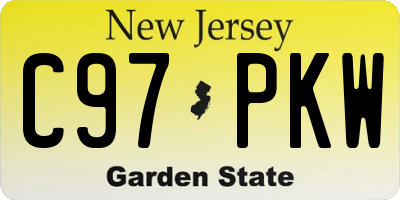 NJ license plate C97PKW