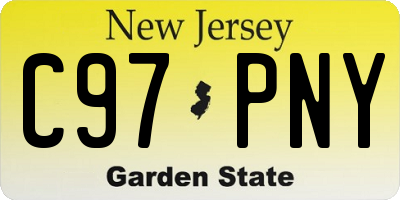 NJ license plate C97PNY