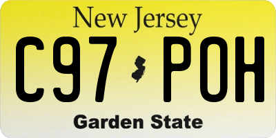 NJ license plate C97POH
