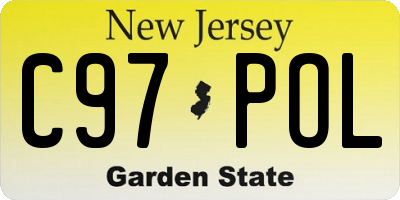 NJ license plate C97POL