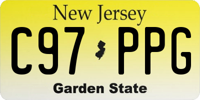 NJ license plate C97PPG