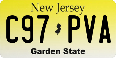 NJ license plate C97PVA