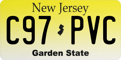 NJ license plate C97PVC