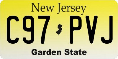 NJ license plate C97PVJ