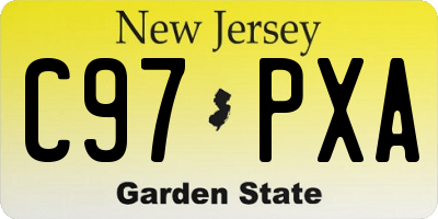 NJ license plate C97PXA