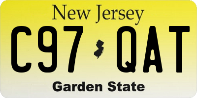 NJ license plate C97QAT