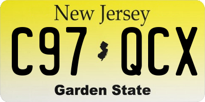 NJ license plate C97QCX