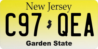 NJ license plate C97QEA