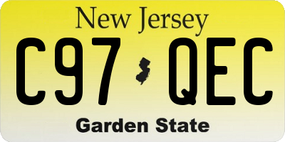 NJ license plate C97QEC
