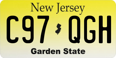 NJ license plate C97QGH