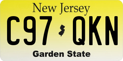 NJ license plate C97QKN