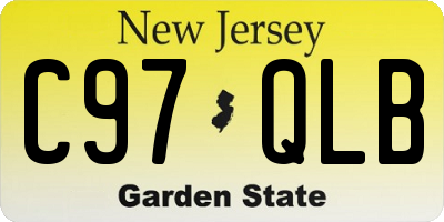 NJ license plate C97QLB