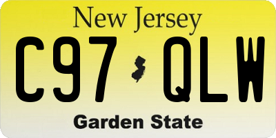 NJ license plate C97QLW