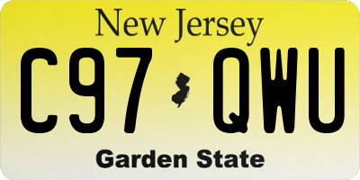 NJ license plate C97QWU