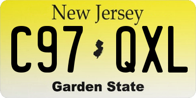 NJ license plate C97QXL