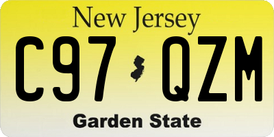 NJ license plate C97QZM