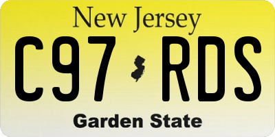 NJ license plate C97RDS