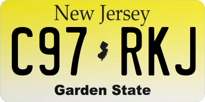 NJ license plate C97RKJ