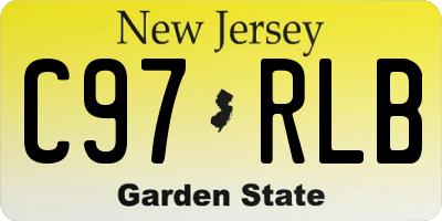 NJ license plate C97RLB