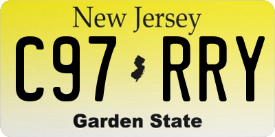 NJ license plate C97RRY