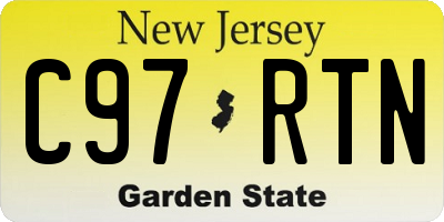 NJ license plate C97RTN