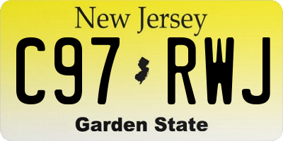 NJ license plate C97RWJ