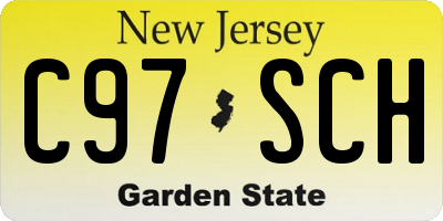 NJ license plate C97SCH