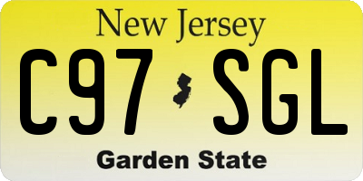 NJ license plate C97SGL