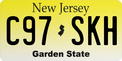 NJ license plate C97SKH