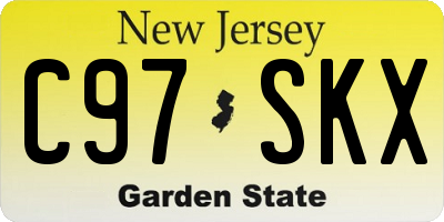 NJ license plate C97SKX
