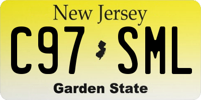 NJ license plate C97SML