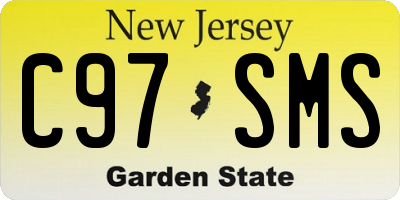 NJ license plate C97SMS