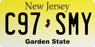 NJ license plate C97SMY