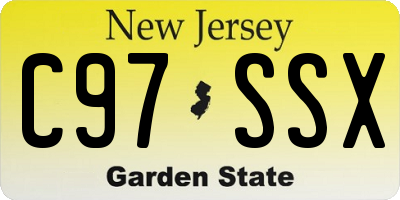NJ license plate C97SSX