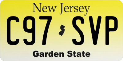 NJ license plate C97SVP