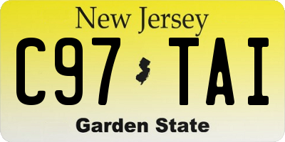 NJ license plate C97TAI