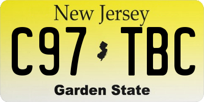 NJ license plate C97TBC