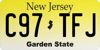NJ license plate C97TFJ