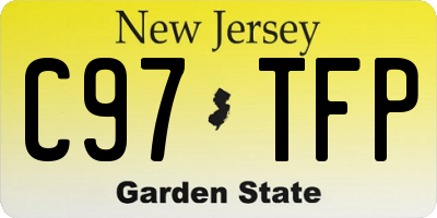 NJ license plate C97TFP